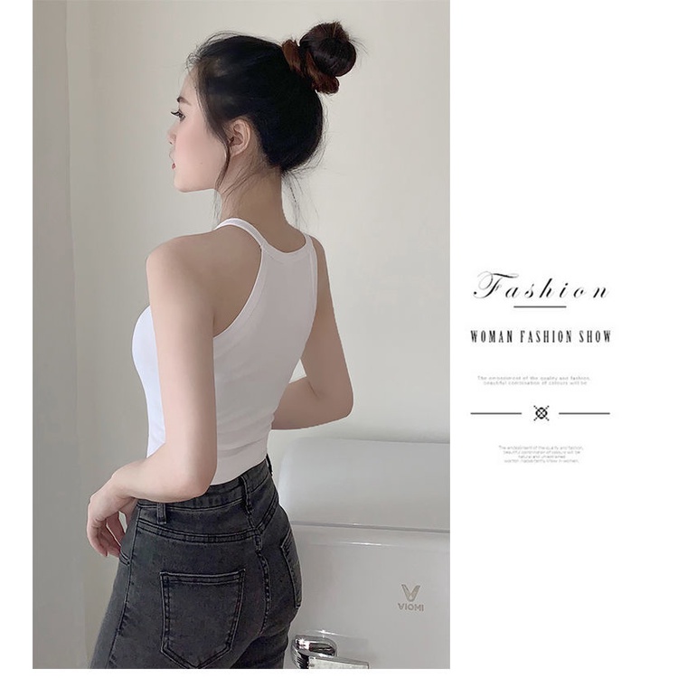 Áo Thun Không Tay Dáng Ngắn Màu Đen Thời Trang Cho Nữ | BigBuy360 - bigbuy360.vn