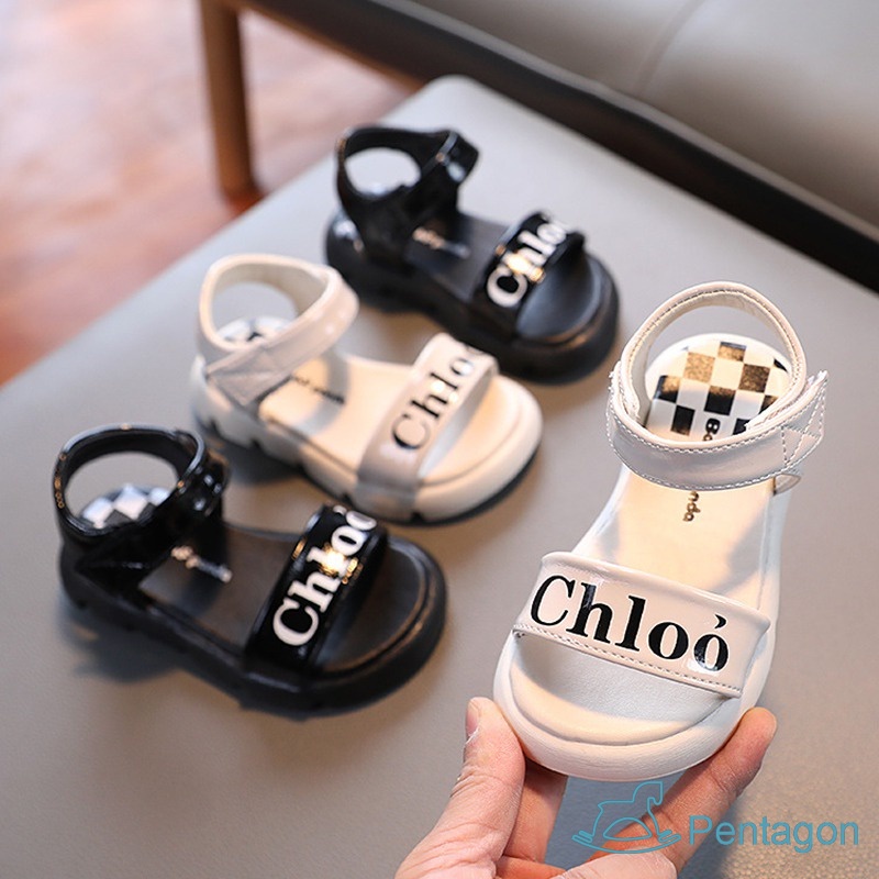 Xăng đan In Chữ Thoải Mái Thời Trang Mùa Hè Phong Cách Hàn Quốc Cho Bé Gái