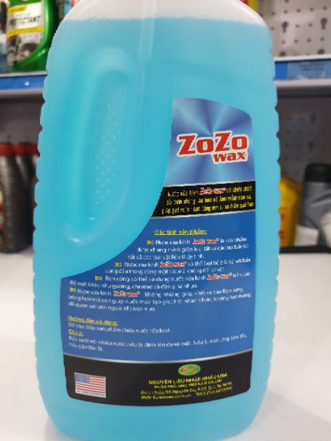Nước Rửa Kính Zozo Wax Glass Cleaner 2 Lít