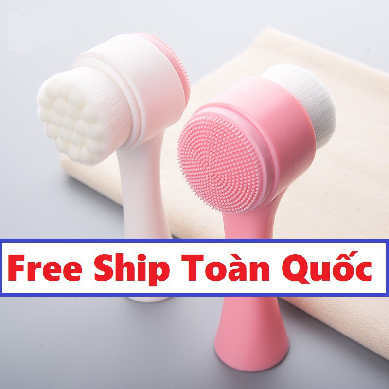 Combo Bộ Dụng Cụ Chăm Sóc Da. Cọ Rửa Mặt Massage 2 đầu