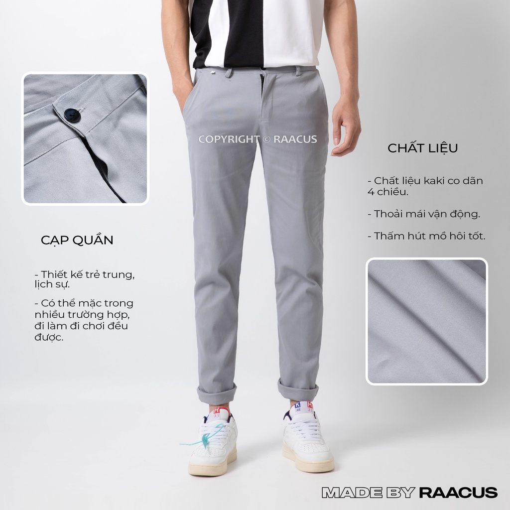 Quần dài nam kaki ống suông unisex đẹp RAACUSSTORE, quần baggy nam kaki dáng slimfit ulzzang-Q211