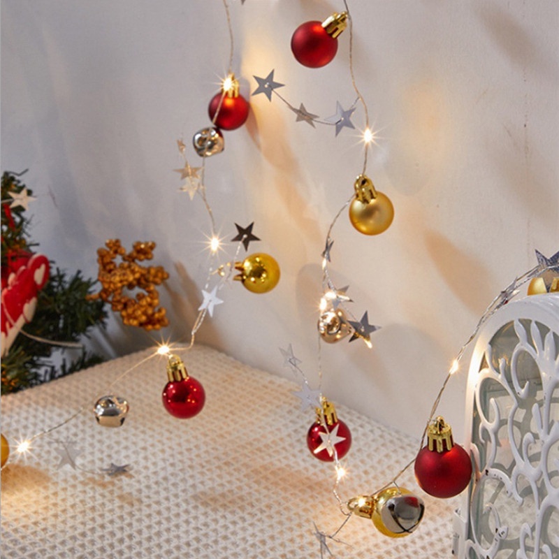 Dây Đèn LED 2m Hình Chuông Giáng Sinh / Năm Mới / Ngôi Sao Trang Trí Nhà Cửa
