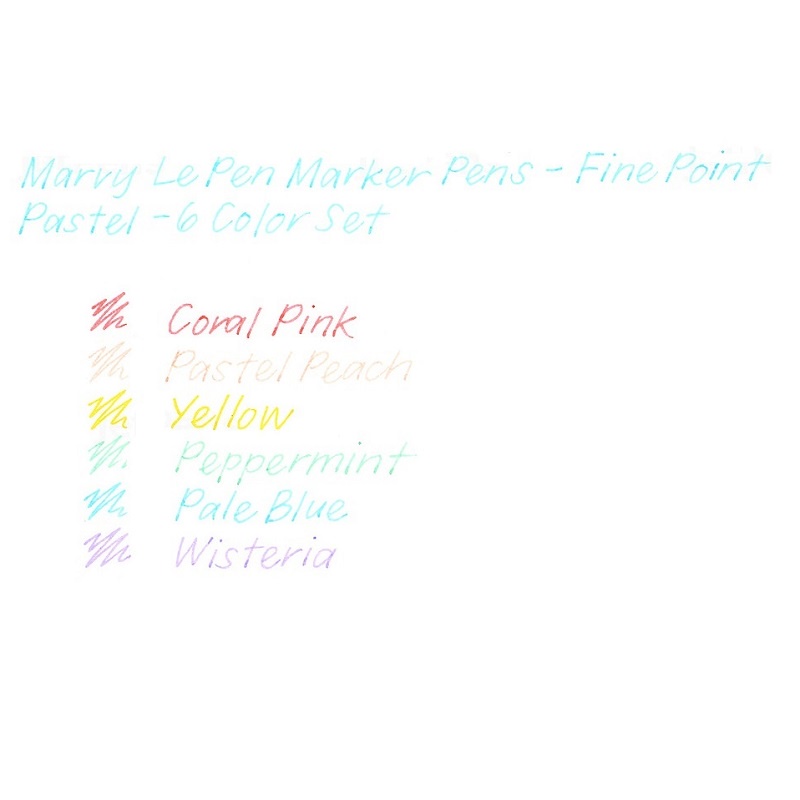 Bộ bút lông kim Marvy Lepen 4300, 0.3mm - 6 màu Pastel