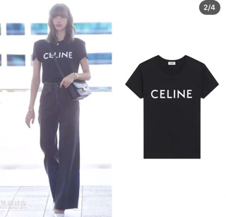 CL - ÁO THUN NAM NỮ COTTON CELINE, ĐEN VÀ TRẮNG IN LOGO, ĐỦ TAGS, CAO CẤP, VẢI DÀY, MENSWEAR WOMENSWEAR TSHIRT