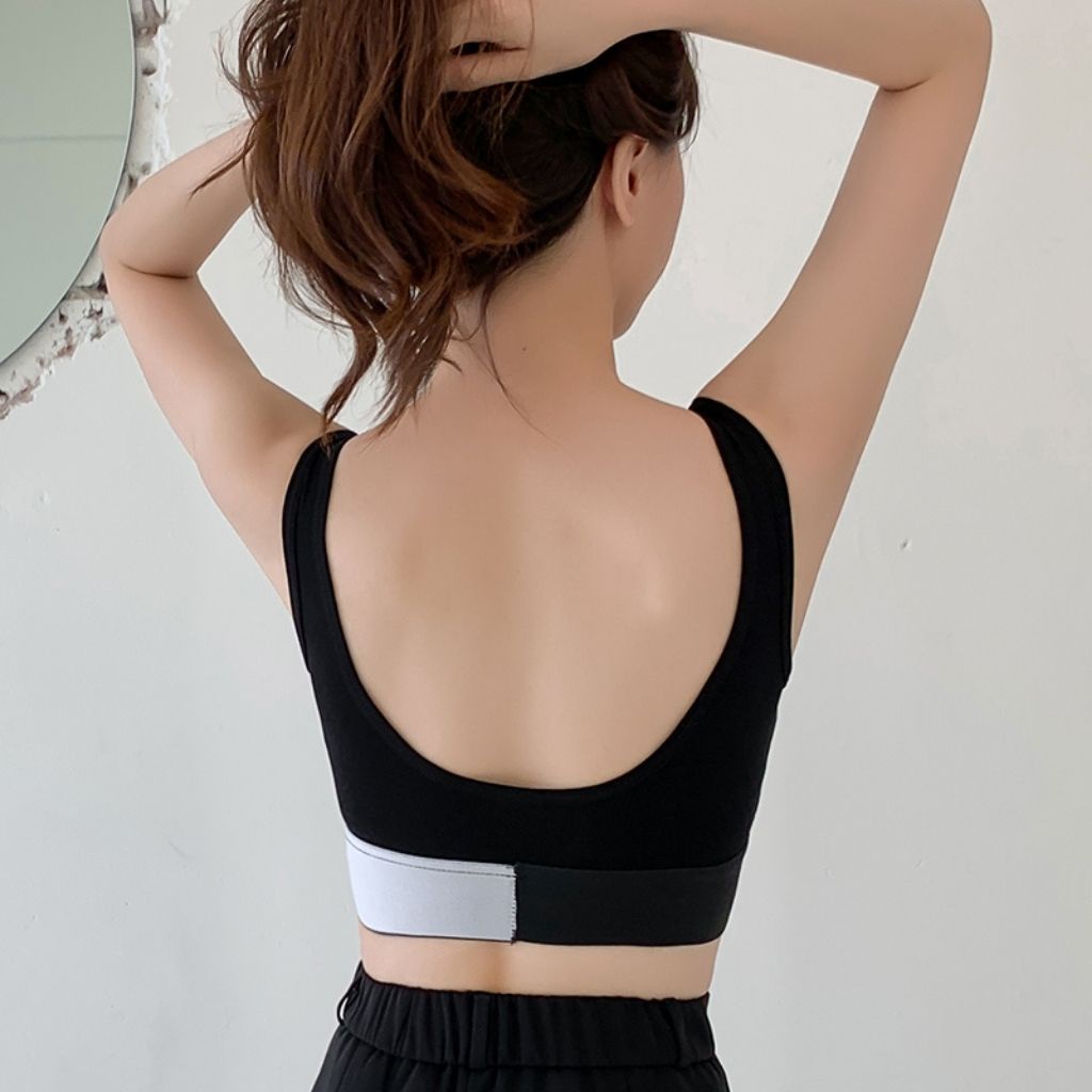 Áo bra nữ tập gym thể thao co dãn tốt, in chữ cực đẹp xinh xắn DEVARI B3348
