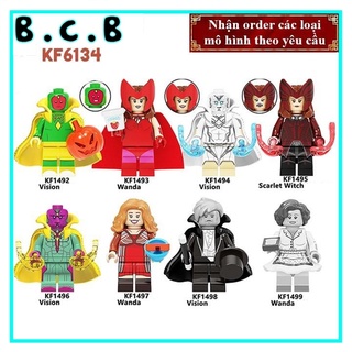 Đồ chơi Non Lego Super Hero- Siêu anh hùng MCU Comic mô hình Vision, Quicksilver, Spectrum, Speed, Wiccan - KF6134