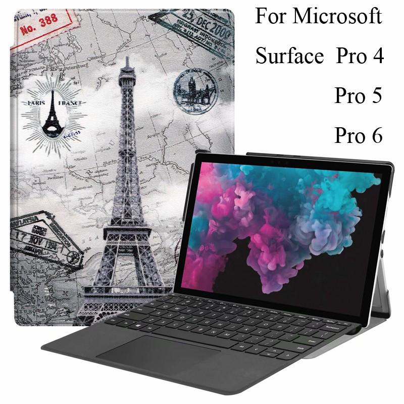 Ốp máy tính bằng da bảo vệ thích hợp cho Microsoft Surface Pro 5 6 4 12.3 inch