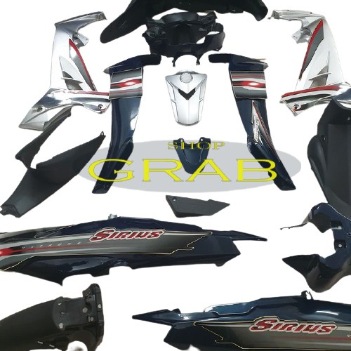 Bộ nhưa Màu Xanh Nhớt cho xe SIRIUS đời 2005 đến 2018 - Dàn áo xe máy Sirius - SPG-DGsi-xanhnhớt