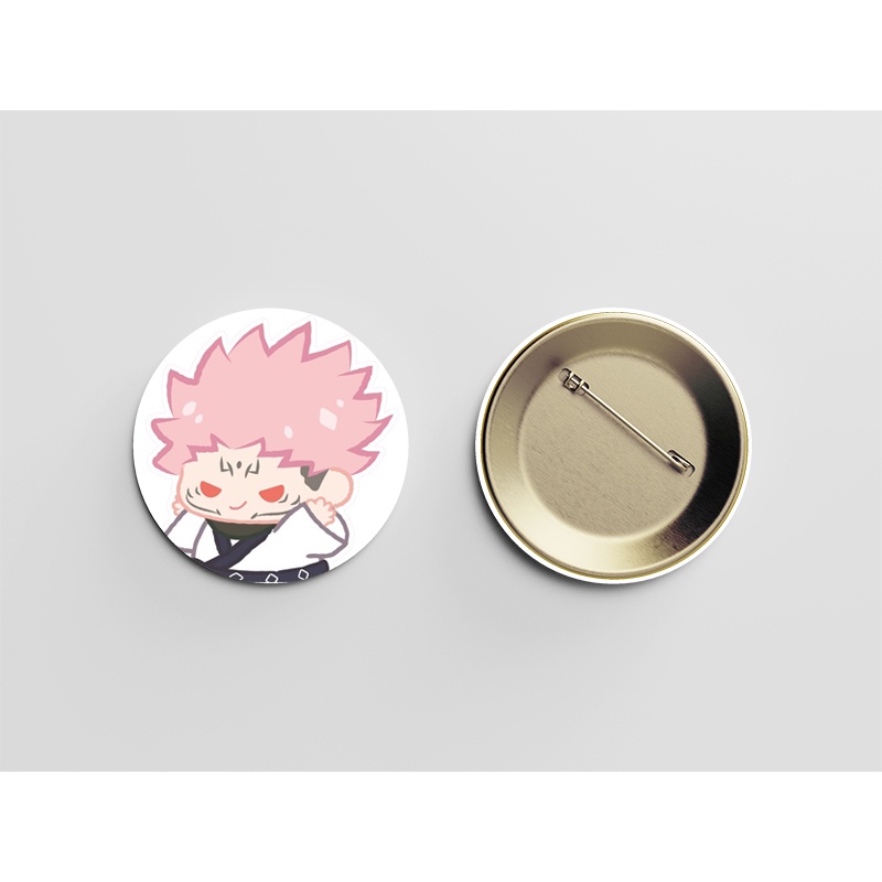 Huy hiệu cài áo IN HÌNH JUJUTSU KAISEN VER TẬP THỂ DỤC anime chibi dễ thương tiện lợi