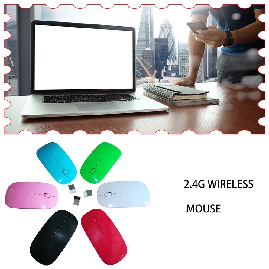 Chuột máy tính không dây 2.4GHz thiết kế siêu mỏng với USB chất lượng cao tiện lợi | WebRaoVat - webraovat.net.vn