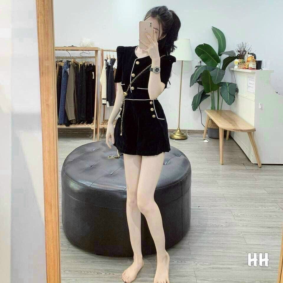 Set bộ viền né nút thật chất vải dày mịn mới về đi chơi, đi học dưới 55kg