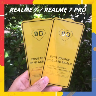 Kính Cường Lực 9D Full Màn Hình Full Keo Cho Realme 7 / Realme 7 Pro Không Chấm Liti Tặng Keo Chống Hở Viền