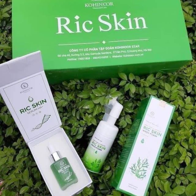 Combo sữa rửa mặt và serum ricskin