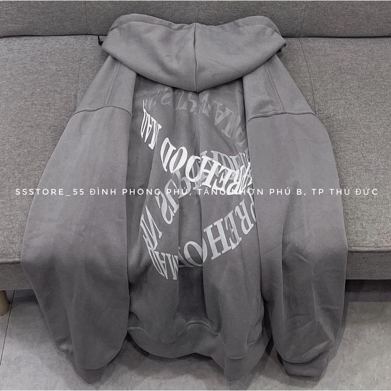 Áo Khoác hoodie zip nỉ TOME 2 màu form rộng unisex_SSSTore