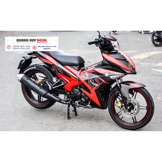 Tem trùm exciter 150 đỏ đen đồng hồ, độ team decal xe ex dán đời 2015-2020