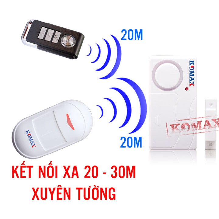 Báo Trộm KOMAX Không Dây Cao Cấp - Dùng Pin - Hú Lớn KM-T45C