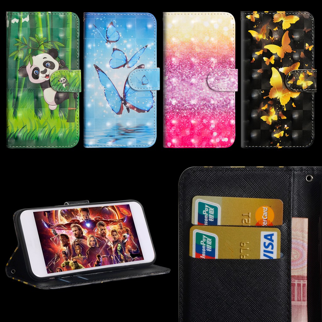 Ốp Điện Thoại Da Nắp Gập In Họa Tiết 3D Thời Trang Dành Cho Xiaomi Redmi 4x Note 4 4x Mi Max 2 5x A1