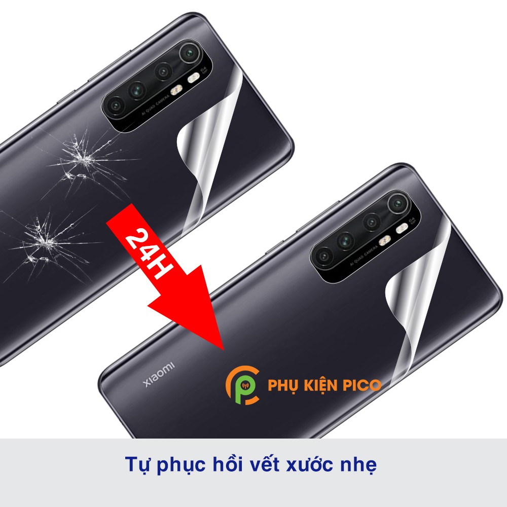 Dán lưng Xiaomi Mi Note 10 Lite / Mi Note 10 Pro full mặt lưng trong suốt PPF tự phục hồi vết xước