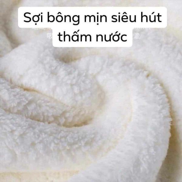 Khăn Bông Quấn Tóc - Làm Khô Tóc Cực Nhanh - KHĂN LAU ĐẦU SIÊU HÚT NƯỚC 100% Cotton