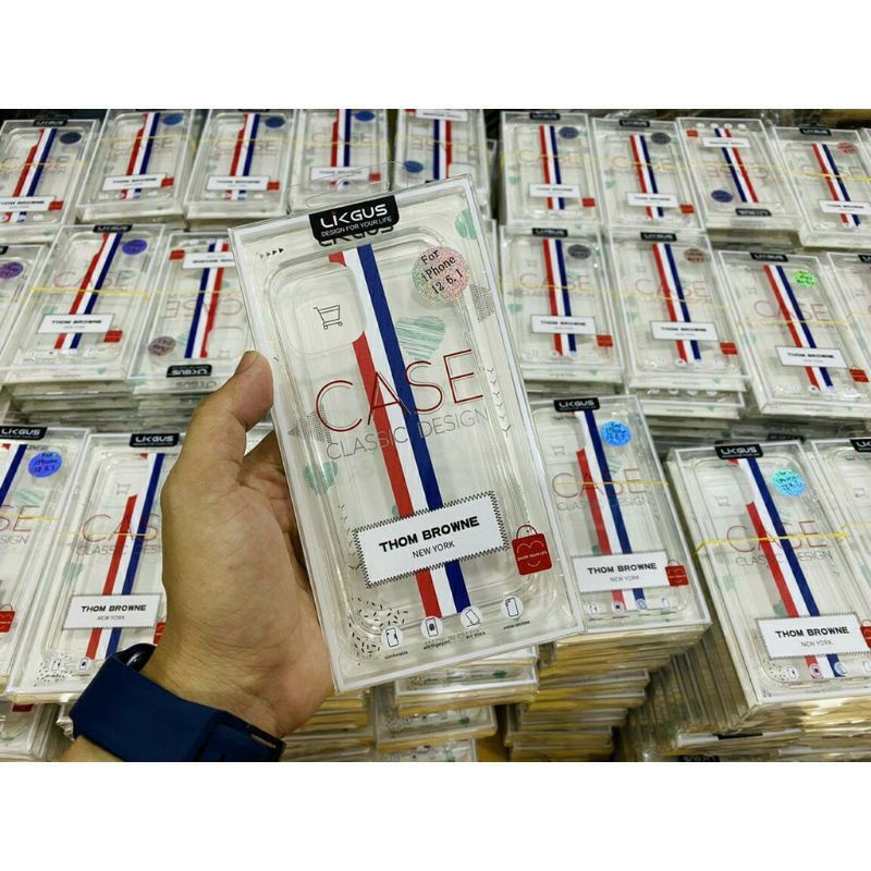 Ốp lưng LikGus New York cho 13 pro max/ 12 Pro/ 12 Pro Max / 11/ 11 Pro/ 11 Pro Max /XS Max/XS /7plusThom Browne cao cấp