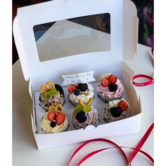 Hộp đựng bánh Cupcake 2/4/6/12ngăn