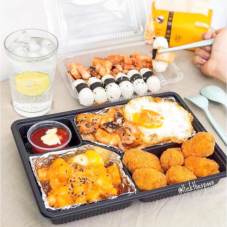 100 hộp Hộp nhựa đựng thức ăn