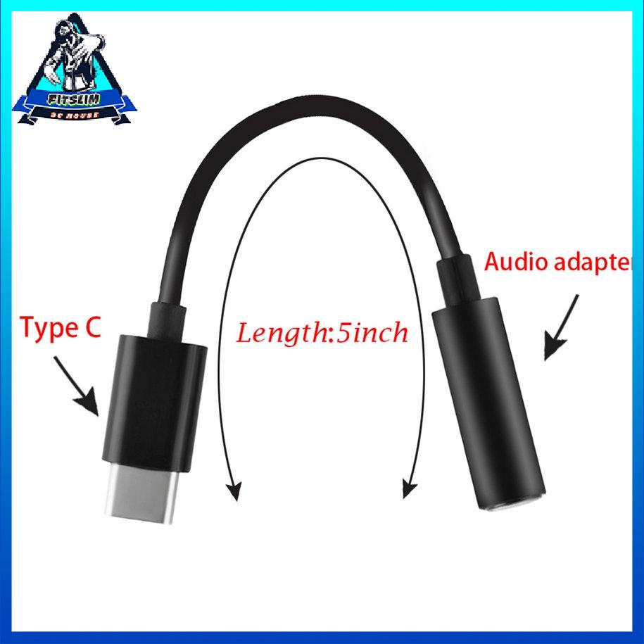 Cáp tai nghe Type-C sang 3.5mm Bộ chuyển đổi giắc cắm âm thanh USB-C Nam sang 3.5 Nữ [8/7]