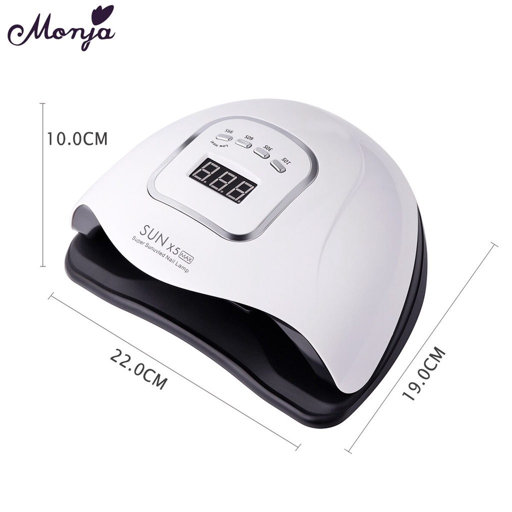 (Hàng Mới Về) Đèn Led Uv Sấy Khô Móng Tay Hẹn Giờ Thông Minh 180w