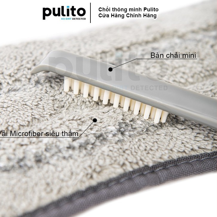 Cây lau nhà tự vắt,chổi lau nhà thông minh chính hãng Pulito xoay 360 độ dạng chữ X kèm bàn chải làm sạch LS-CLN-X