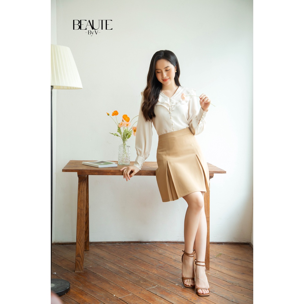 BEAUTEBYV - Chân váy dáng A xẻ ly Esther | BigBuy360 - bigbuy360.vn