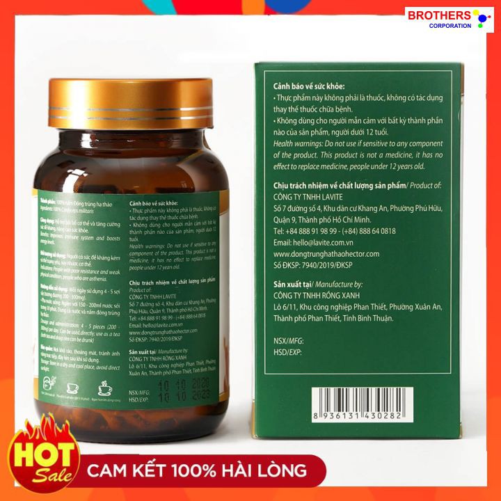 [Chính hãng] Đông trùng hạ thảo Hector sấy thăng hoa (Lọ 5 gram) | BigBuy360 - bigbuy360.vn