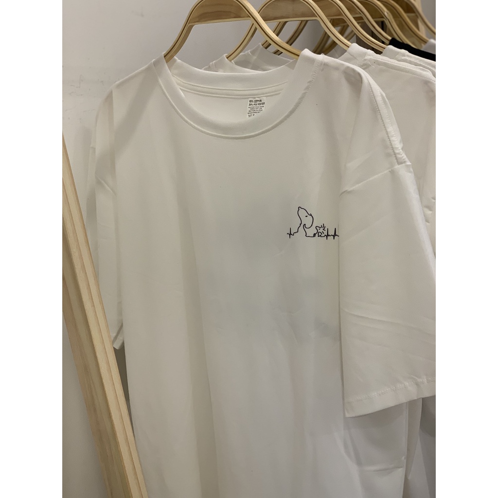 Áo thun Unisex form rộng in hình chú Chó The Beagles, áo phông Unisex tay lỡ nam nữ vải Cotton Freesize - JT37