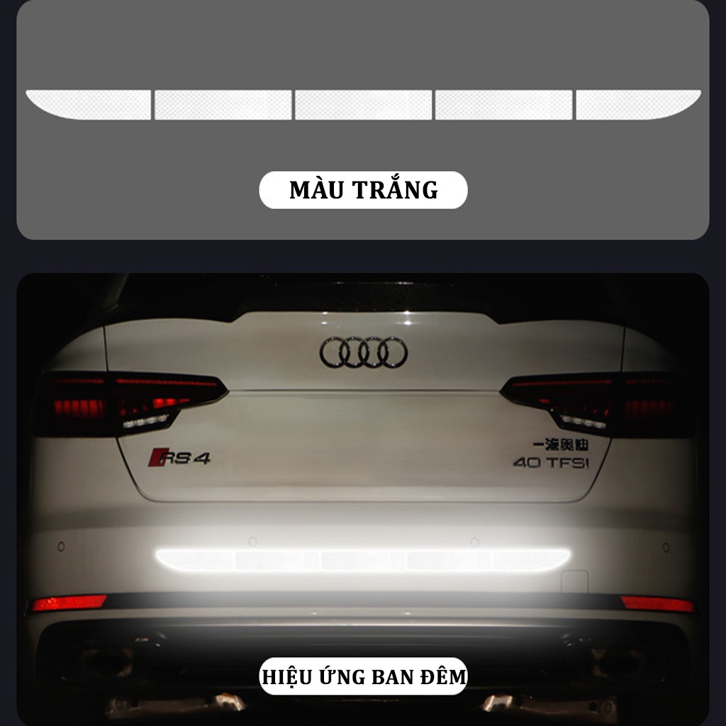 Bộ 5 Miếng Dán Phản Quang Dán Đuôi,Đầu Xe Cảnh Báo Ô Tô CARZONE.TOP