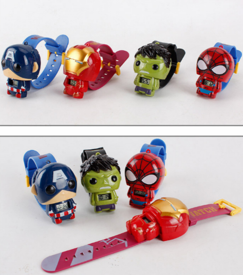 Vòng đồ chơi điện tử hình nhân vật Lol Spiderman Kapten Iron Man America Avengers Jam Tangan