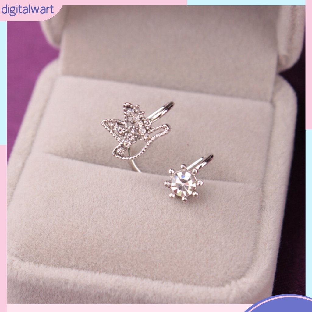 Khuyên gắn vành tai hình chú chim đính đá thời trang cho nữ