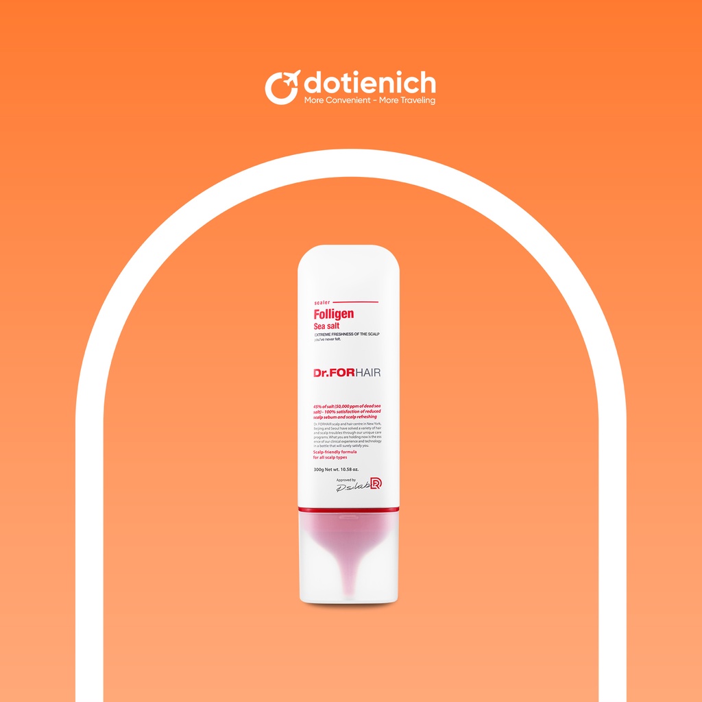 Tẩy da chết da đầu, tóc dầu Dr.FORHAIR/Dr FOR HAIR Sea Salt Scaler sạch gàu ngứa, nấm da đầu, bết tóc