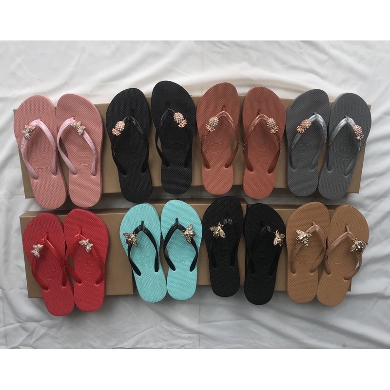 Dép Havaianas nữ charm ong/ bướm/ thơm