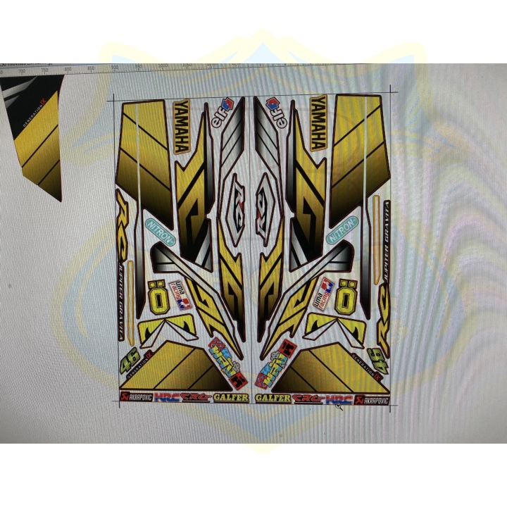 ( Quí khách vui lòng mang ra tiệm cho thợ dán ) Tem jupiter JG vàng đen