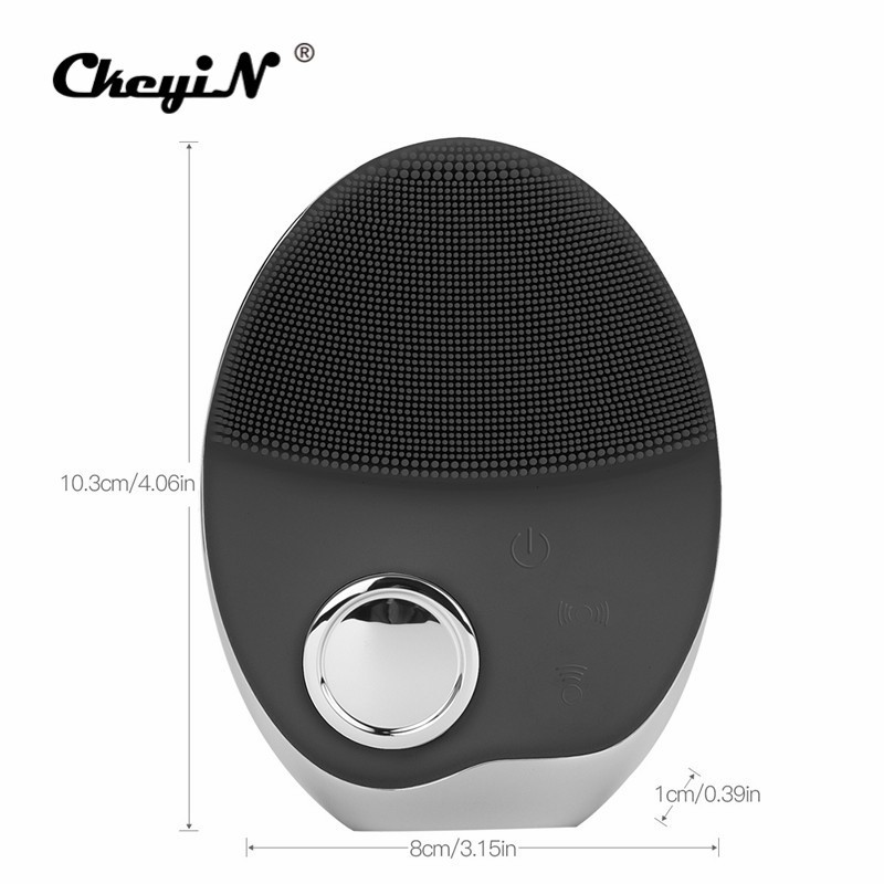 [Mã FMCGMALL - 8% đơn 250K] Máy rửa mặt CkeyiN chất liệu silicon sử dụng sóng siêu âm có đèn LED cao cấp | BigBuy360 - bigbuy360.vn