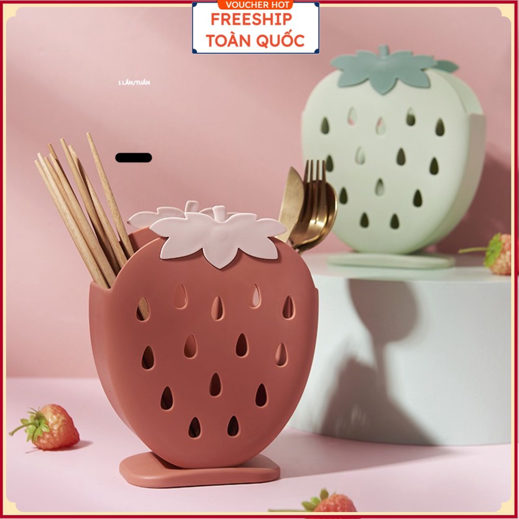 PVN28951 Ống để muỗng đũa hình trái dâu T2 .