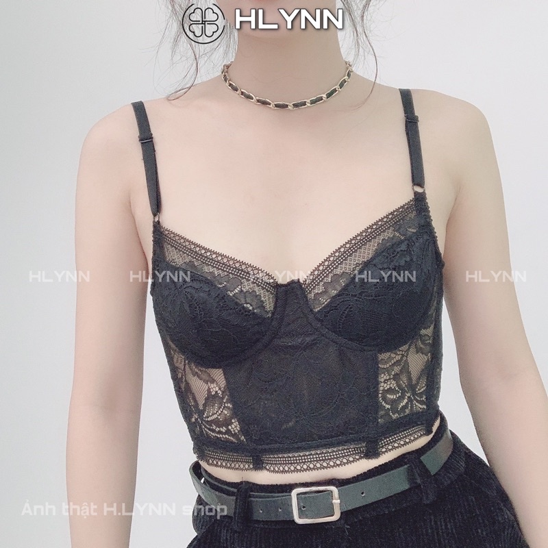 Áo lót ren có gọng áo corset ren đen m139a | BigBuy360 - bigbuy360.vn