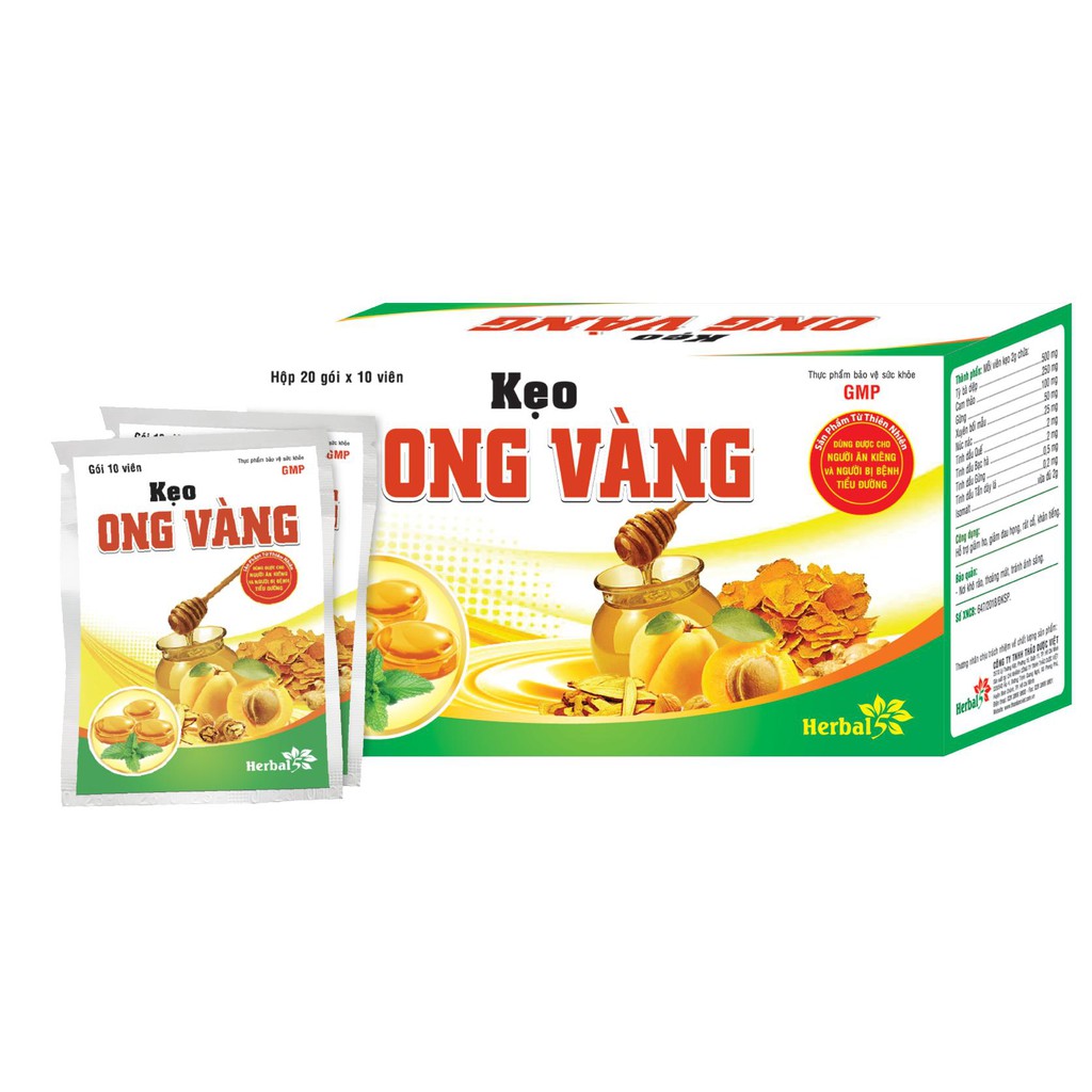 Kẹo Ong Vàng (Hộp 20 túi x 10 viên)