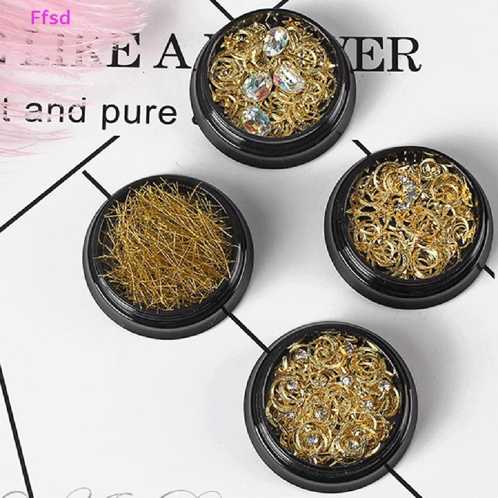 {Ffsd} Hàng Mới Về Đinh Tán Và Trăng Sao Trang Trí Móng Tay Nghệ Thuật Màu Vàng Kim Tuyến * Bán Chạy