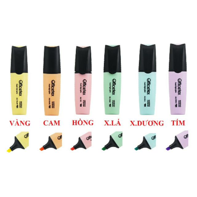 Bút dạ quang Pastel nhiều màu