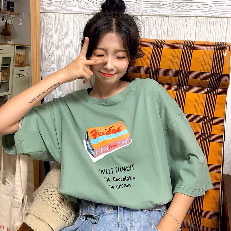 [Ảnh thật] Áo thun tay lỡ FEEDGE unisex nam nữ form rộng màu xanh Mint cực độc tee phông streetwear oversize