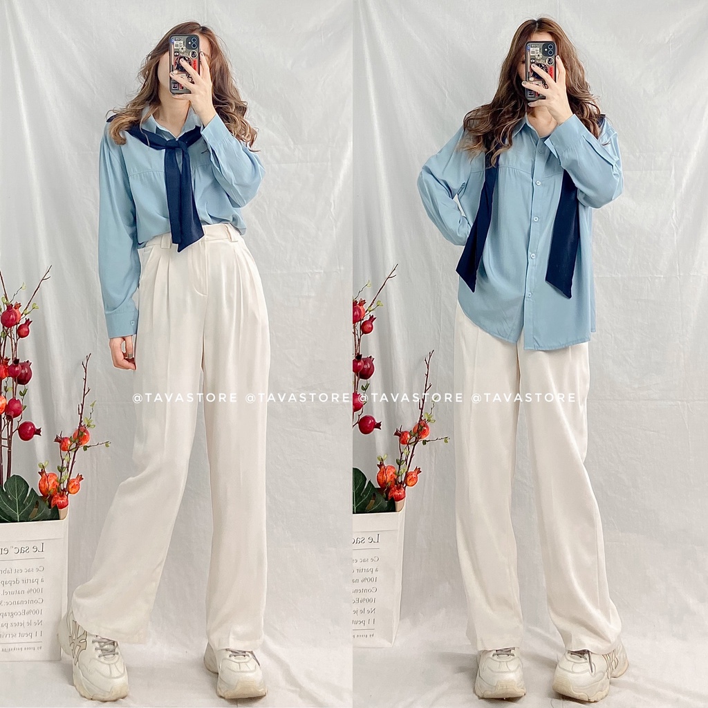 Quần suông đai to 808