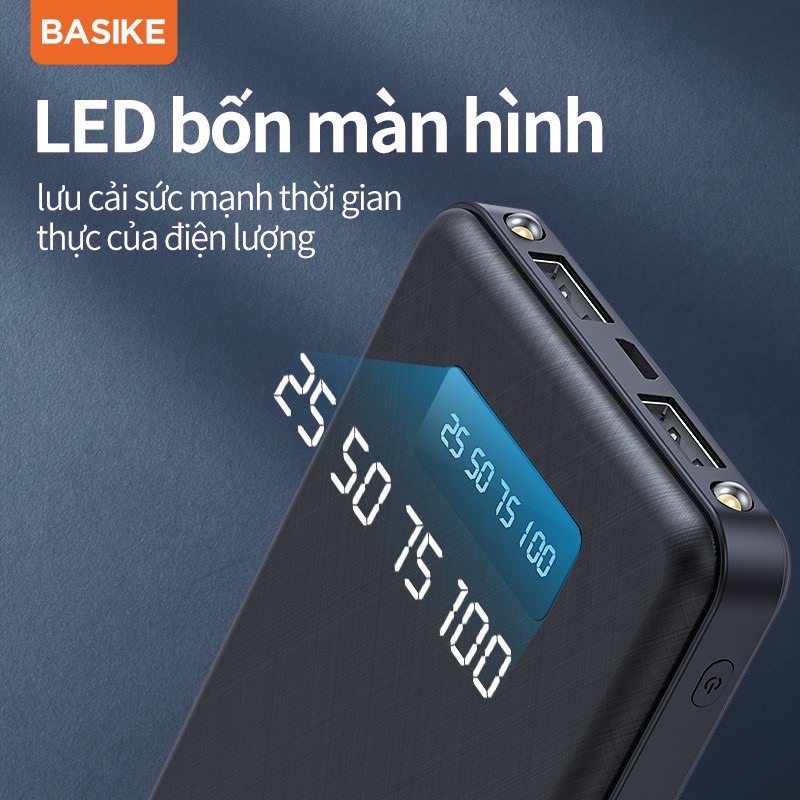 Sạc Dự Phòng Basike 10000mAh có màn hình led hiển thị BSK-PT69P