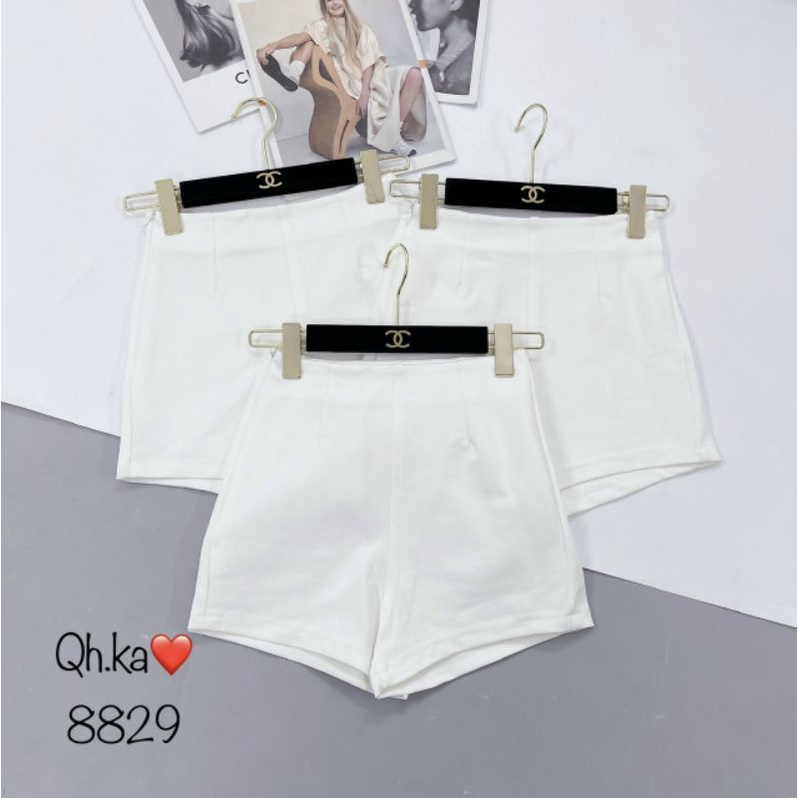 Quần sooc ôm body co dãn khóa sườn hàng QC
