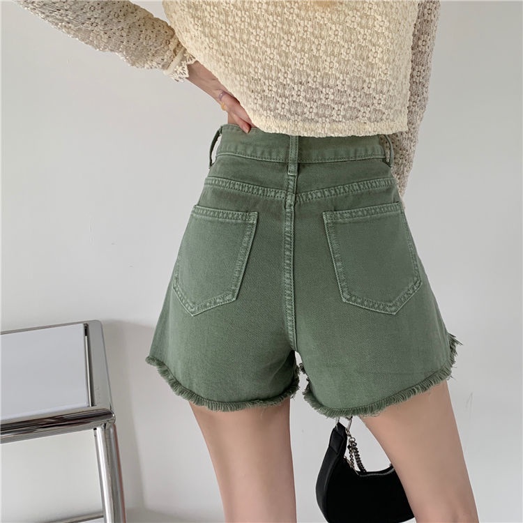 Quần Short Denim Ống Rộng Thời Trang Mùa Hè 2022 Dành Cho Nữ