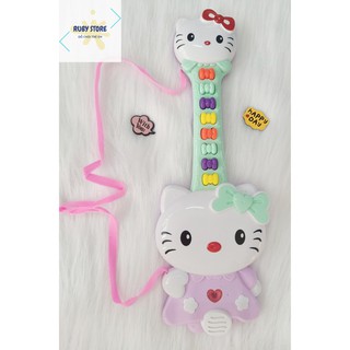 THIÊN TÀI ÂM NHẠC 5 - ĐÀN GUITAR HELLO KITTY 7 PHÍM (DÙNG PIN)